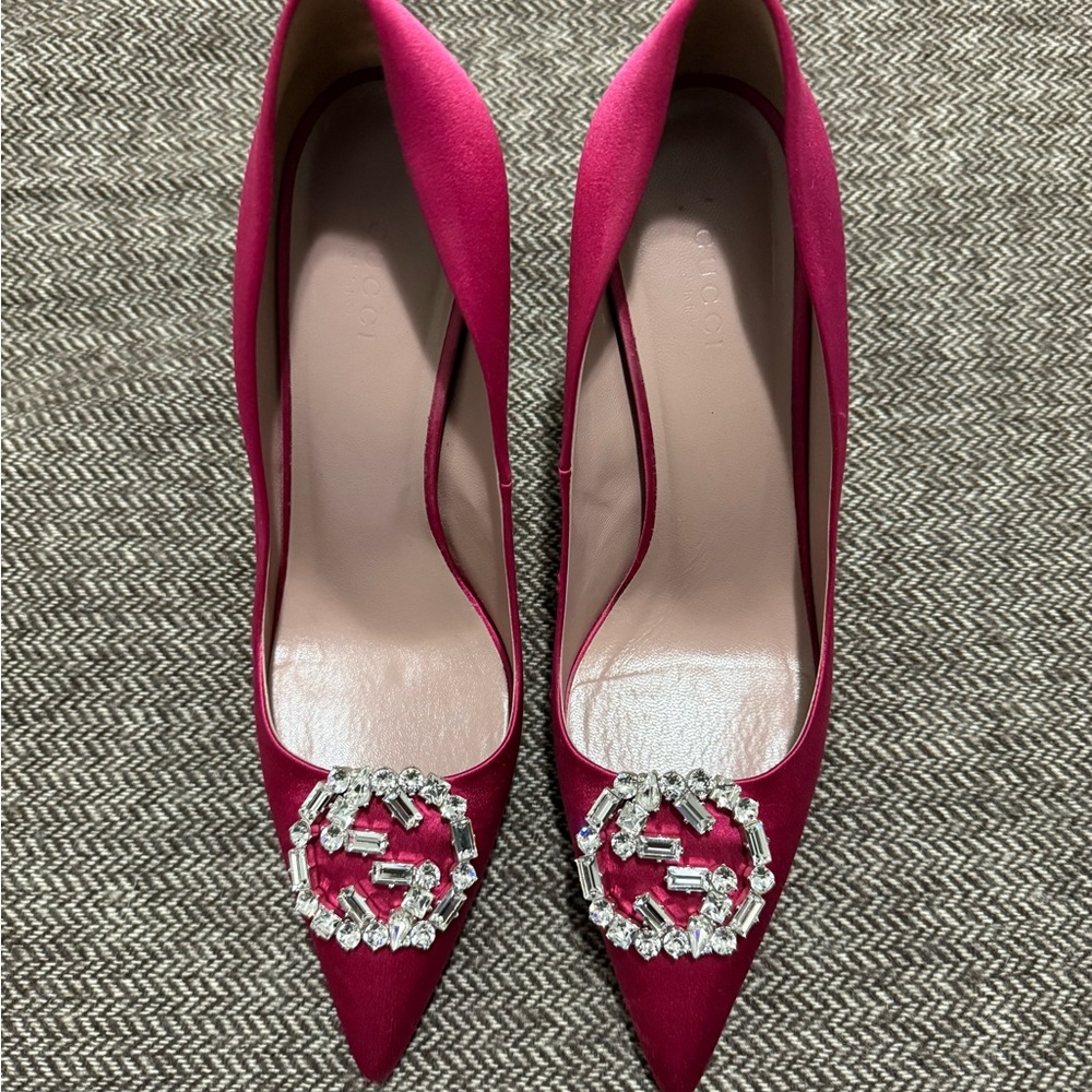 Gucci Pink Women's Shoes with Crystal GG